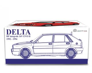 Lancia Delta HF Integrale Evo II 1992-94 Rosso Monza Laudoracing 1:18 Resinemodell (Türen, Motorhaube... nicht zu öffnen!)